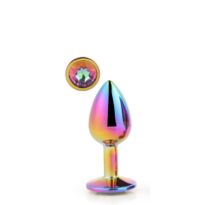 Dt21782 Райдужна анальна пробка GLEAMING LOVE MULTICOLOUR PLUG MEDIUM