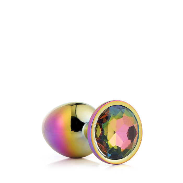 Dt21782 Райдужна анальна пробка GLEAMING LOVE MULTICOLOUR PLUG MEDIUM
