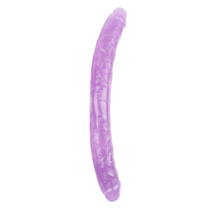 Фалоімітатор двосторонній фіолетовий Chisa Hi-Rubber 46 см *4,7 см