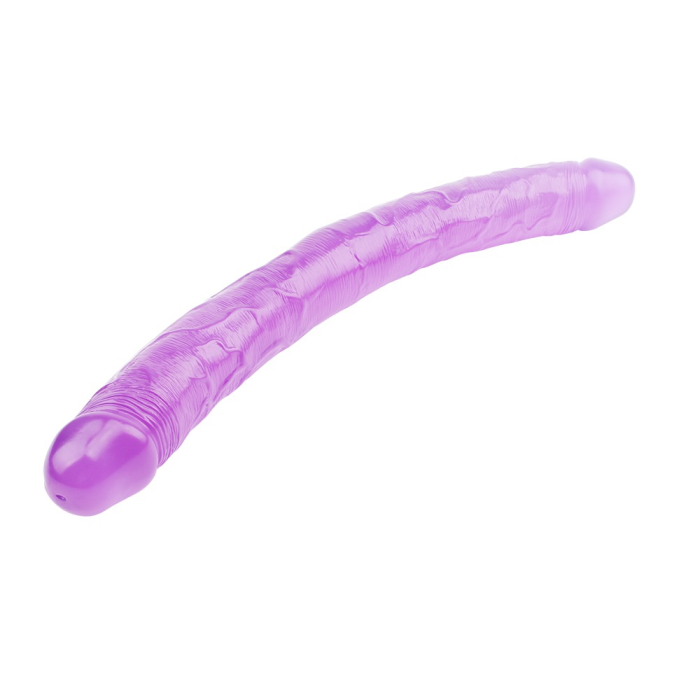 Фалоімітатор двосторонній фіолетовий Chisa Hi-Rubber 46 см *4,7 см