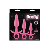 Набір анальних пробок, що світяться NS Novelties FIREFLY PRINCE KIT PINK