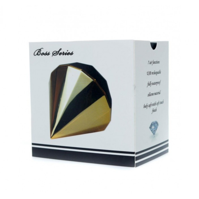 Вакуумний стимулятор клітора Diamond Air Massager USB 7 Function золотий