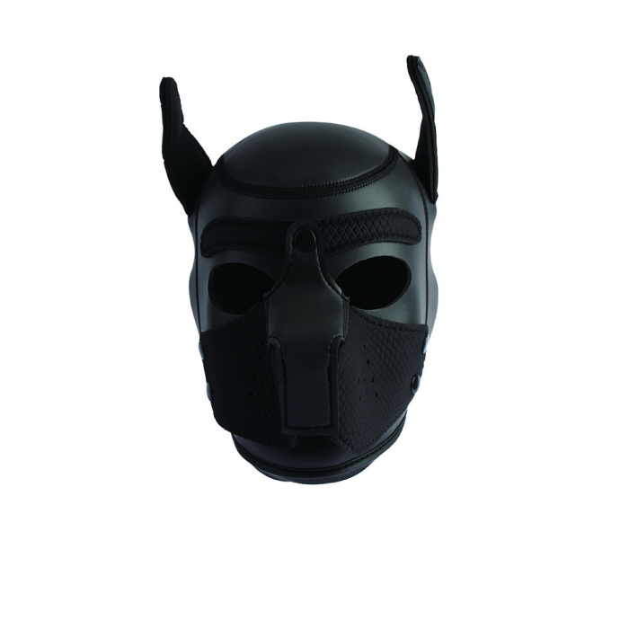 БДСМ маска собаки Chisa Sins Be My Master Bondage Puppy Hood, передня частина відстібається, чорна