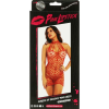 Сукня безшовна у велику сітку Pink Lipstick геометричної форми з чокером, червоний, One Size