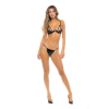 Комплект білизни Rene Rofe Vinyl Vibes, вініл з мереживом, чорний, S/M