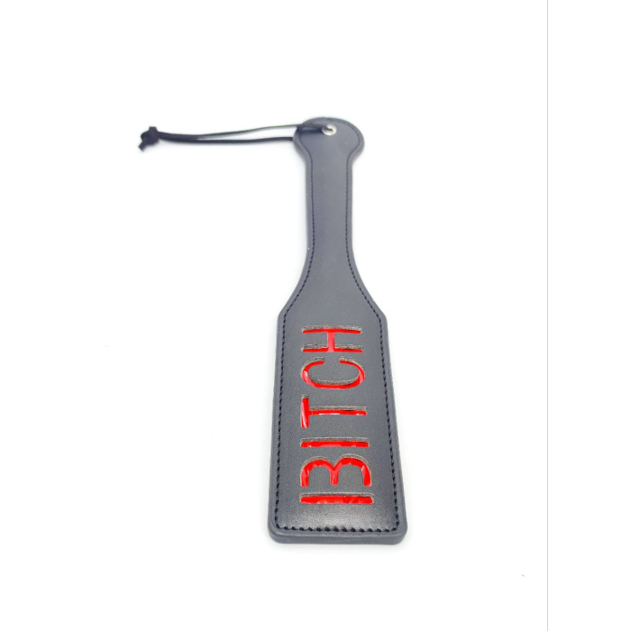 Шльопавка квадратна з написом Bitch PADDLE, чорна, 32 см