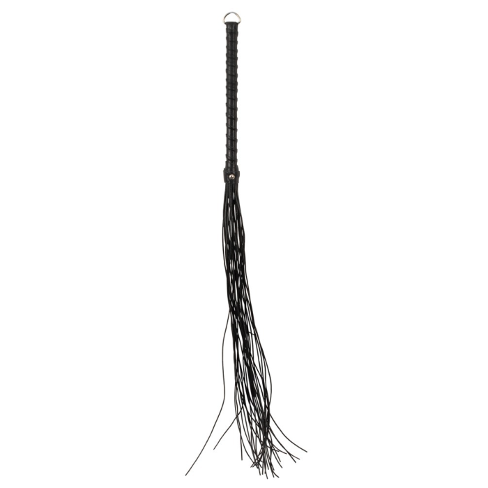 Флогер з плетеною ручкою-тримачем ZADO TOOLS Leather шкіряний, чорний