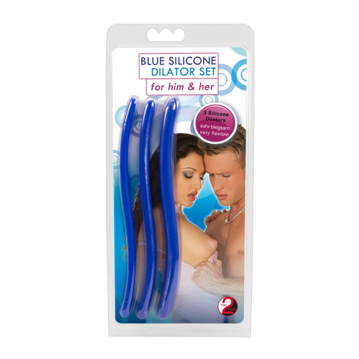 Стимулятори уретри You2Toys Silicone Dilator Set хвилеподібної форми, сині, 3 шт.