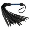 Флогер шкіряний ZADO TOOLS Leather Flogger із плетеною ручкою, чорно-синій