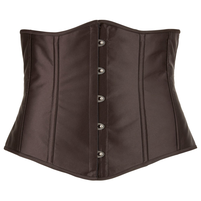Корсет з відкритим бюстом Cottelli Collection Underbust Corset зі шнурівкою, чорний, XL