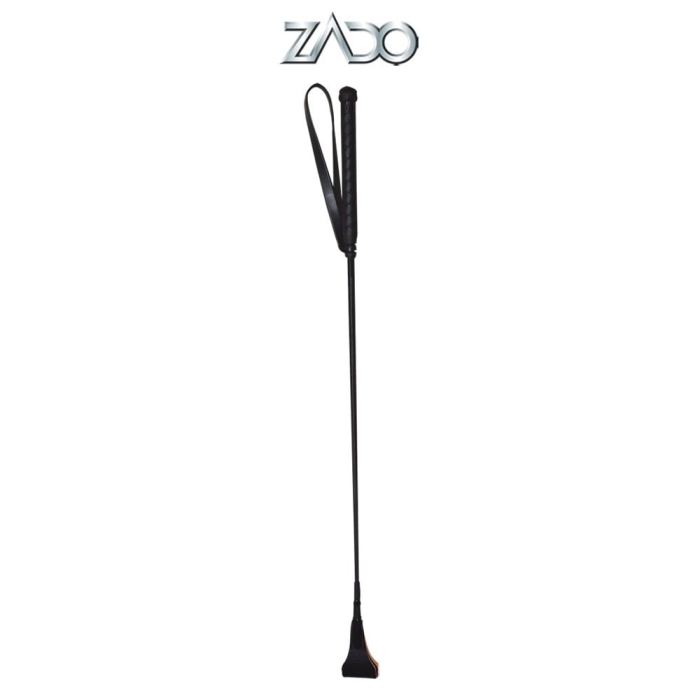 Стек Zado Leather Crop з шкіряним м'яким наконечником, чорний