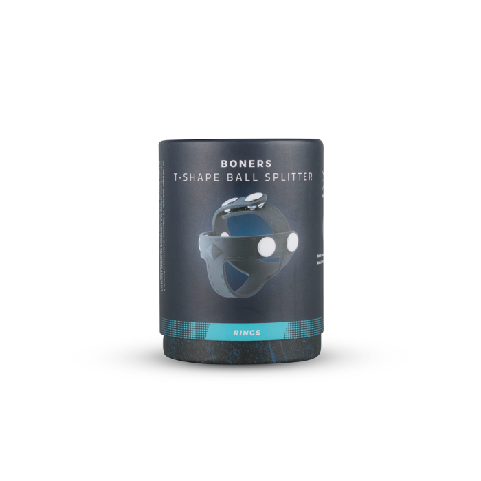 Ерекційне кільце Boners T-shape Ball Splitter, сіре