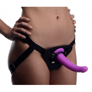 Страпон з кільцевим кріпленням Navigator Silicone G-Spot Dildo фіолетовий