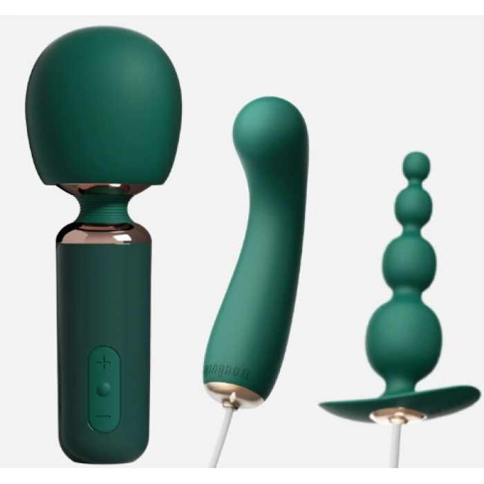 Вібратор-мікрофон Qingnan No.5 Powerful Mini Wand Massager, зелений