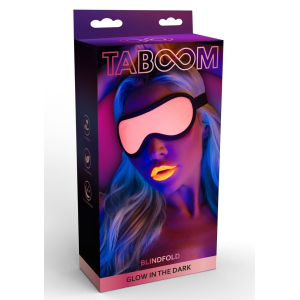 Маска на очі, що світиться у темряві Taboom Blindfold рожево-чорна
