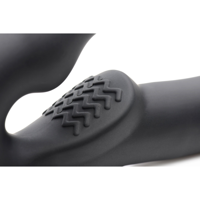 Страпон подвійний Evoke Vibrating Strapless Strap-On - Чорний