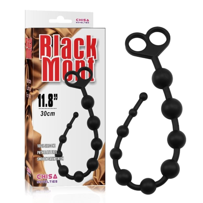 Анальний ланцюжок Chisa Black Mont Silicone чорний