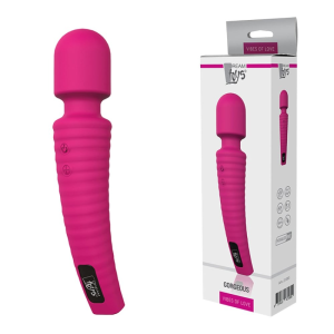 Вібромасажер мікрофон із вигнутою ручкою Dream toys Gorgeus Magenta, рожевий