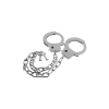 Металеві наручники GP Metal Handcuffs на довгому ланцюжку, сріблясті