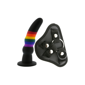 Страпон жіночий Райдужний COLOURFUL LOVE STRAP ON SOLID DILDO