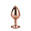 Dt21790 анальна пробка з серцем GLEAMING LOVE ROSE GOLD PLUG MEDIUM