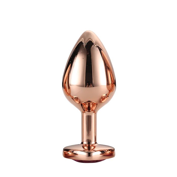 Dt21790 анальна пробка з серцем GLEAMING LOVE ROSE GOLD PLUG MEDIUM