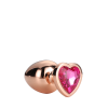 Dt21790 анальна пробка з серцем GLEAMING LOVE ROSE GOLD PLUG MEDIUM
