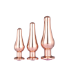 DT21875 набір анальних пробок конічної форми Dream Toys GLEAMING LOVE PLEASURE SET ROSE GOLD
