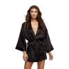 Атласний халат ALL SATIN ROBE BLACK, OS