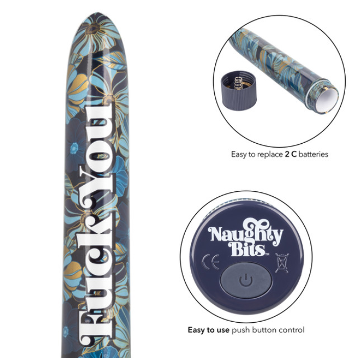Класичний вібратор CalExotics Naughty Bits: Fuck You Personal Vibrator - Free Shipping