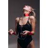 Нашийник з наручниками Candy Hero "Fet 23" (екошкіра) RED