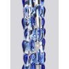 Скляний фалоімітатор з рельєфом Diamond Dazzler прозорий з блакитним, 18 см х 3.5 см