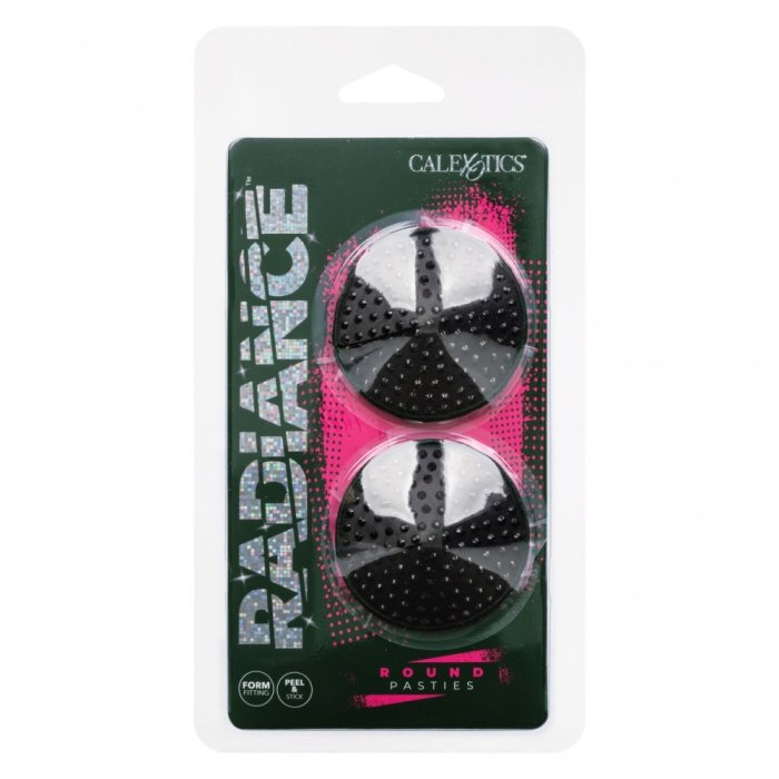 Пестиси на соски зі стразами Radiance CalExotics, самоклеючі, чорні