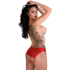 Мереживні трусики з відкритою інтимною зоною Nicolette Daring Intimates, червоні, S/M