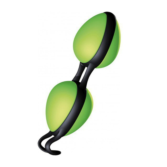 Вагінальні кульки зі зміщеним центром ваги JoyDivision Joyballs Secret зелено-чорні