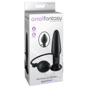 Анальна пробка Pipedream Anal Fantasy з вібрацією та функцією накачування, чорний