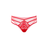 Мереживні трусики Daring Intimates з декоративними ремінцями, червоні