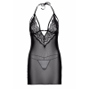 Комплект пеньюар + стрінги Daring Intimates, чорний, S/M