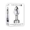 Анальна пробка металева Gender X з вібрацією, Mini