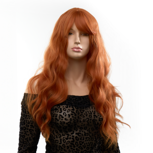 Перука довга хвиляста з чубчиком Fetish Hair руда, 60 см