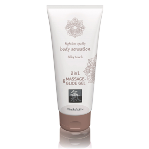Лубрикант та масажне масло 2 в 1 SHIATSU Massage-& Glide gel 2 in1 Silky touch, 200 мл