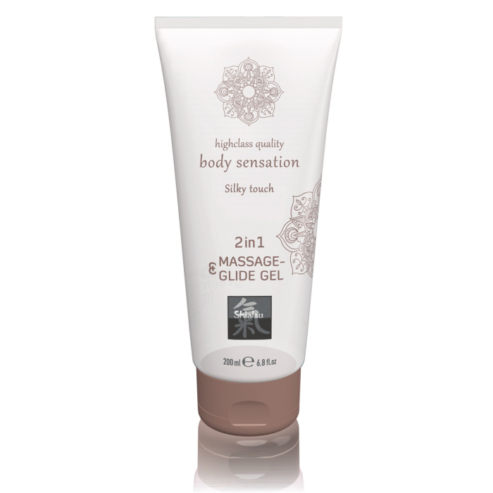 Лубрикант та масажне масло 2 в 1 SHIATSU Massage-& Glide gel 2 in1 Silky touch, 200 мл