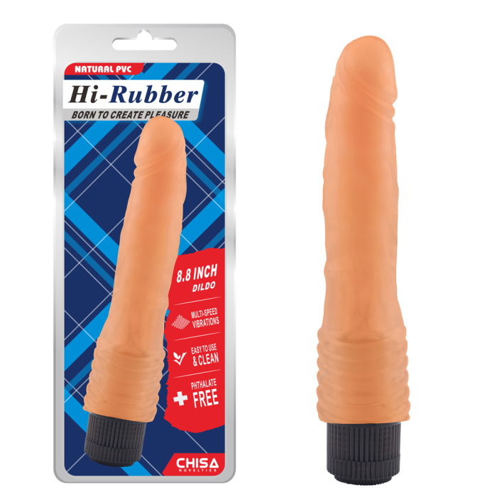 Вібратор реалістичний Chisa Hi-Rubber на батарейках, бежевий