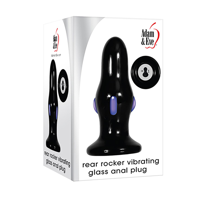 Анальна пробка скляна з вібрацією A&E REAR ROCKER VIBRATING GLASS ANAL PLUG