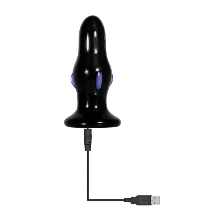 Анальна пробка скляна з вібрацією A&E REAR ROCKER VIBRATING GLASS ANAL PLUG