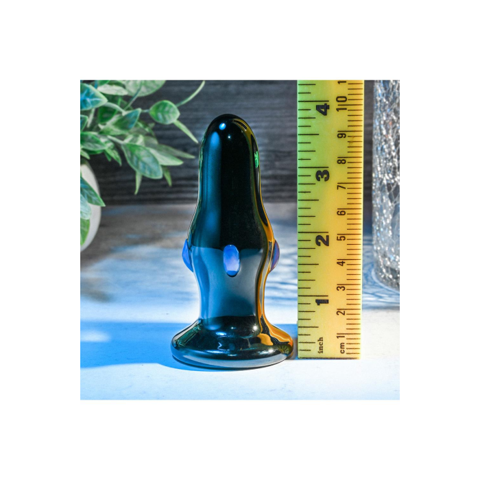 Анальна пробка скляна з вібрацією A&E REAR ROCKER VIBRATING GLASS ANAL PLUG