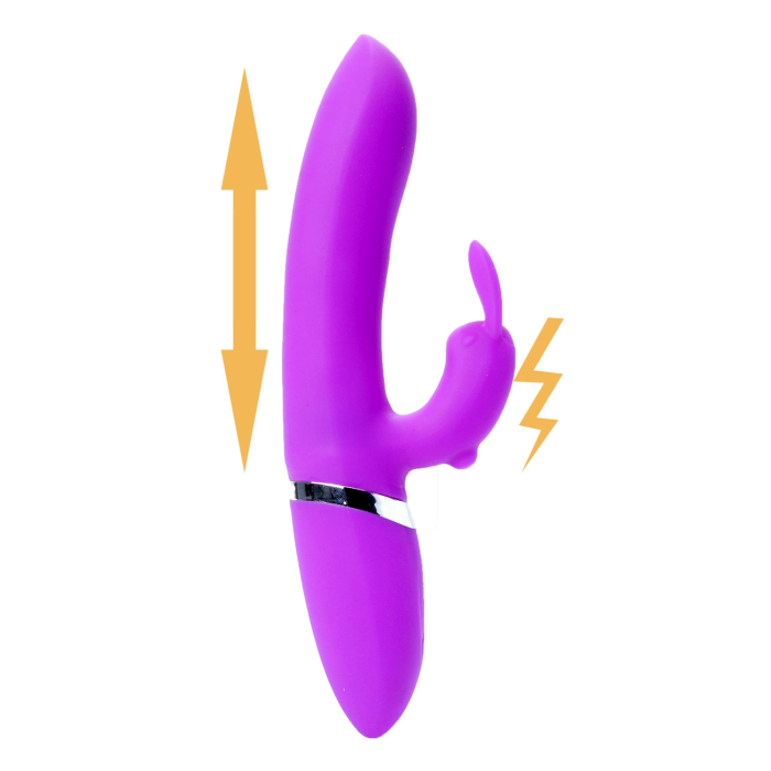 Вибратор-кролик CLARA Purple 12 функций вибрации и 6 пульсаций USB