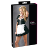 Костюм покоївки Cottelli Collection Waitress Set з коміром і мереживним фартухом, чорно-білий, S