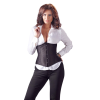 Корсет з відкритим погруддям Cottelli Collection Corset Open Cup зі шнурівкою, чорний, M