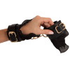 БДСМ-набір Bad Kitty Bondage Set нашийник з повідцем та наручники, чорно-золотий